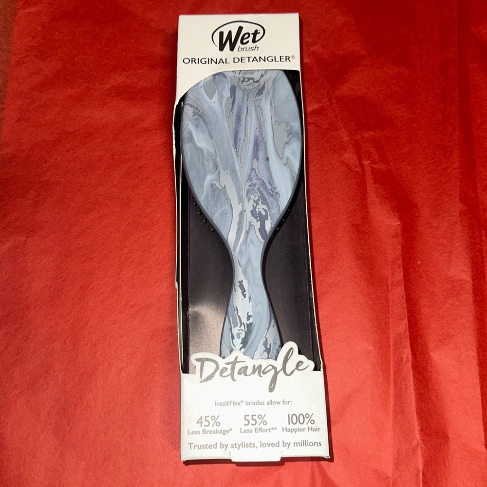 NEW Wet Brush Original Detangler - metallic marble silver